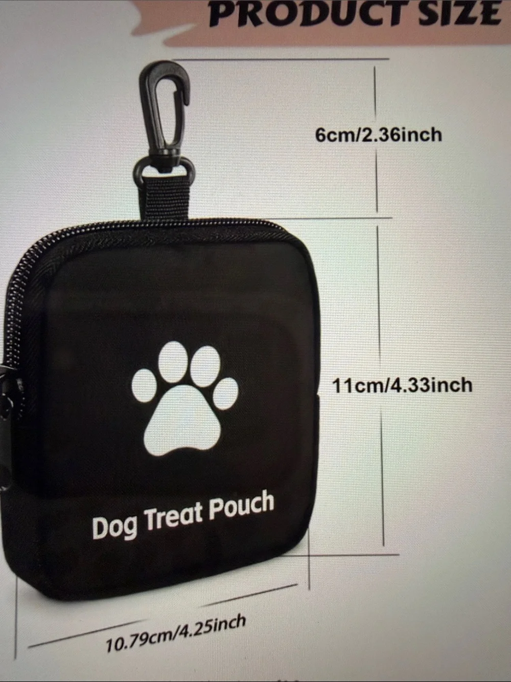 ❣️5/$25❣️Dog Treat Pouch with Clip - Black